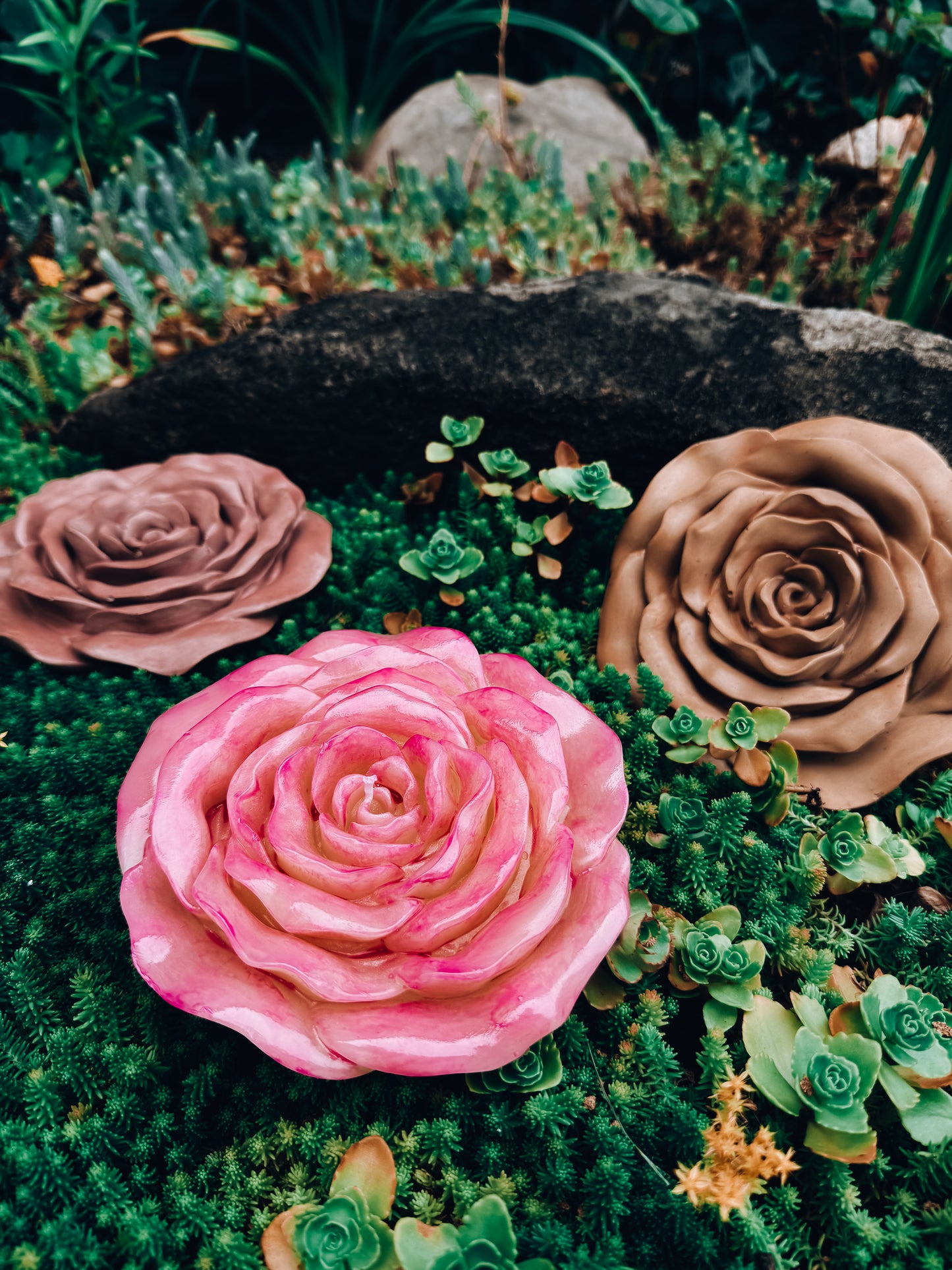 Beeswax Rose Candle
