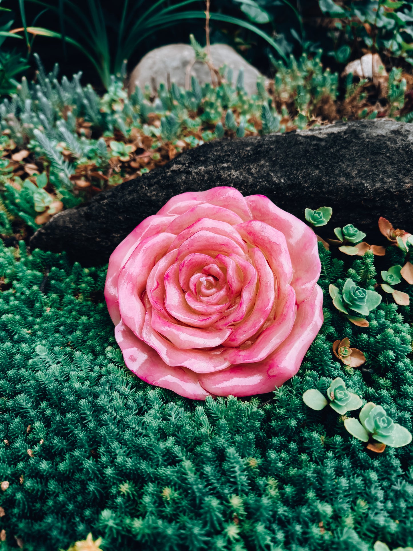 Beeswax Rose Candle