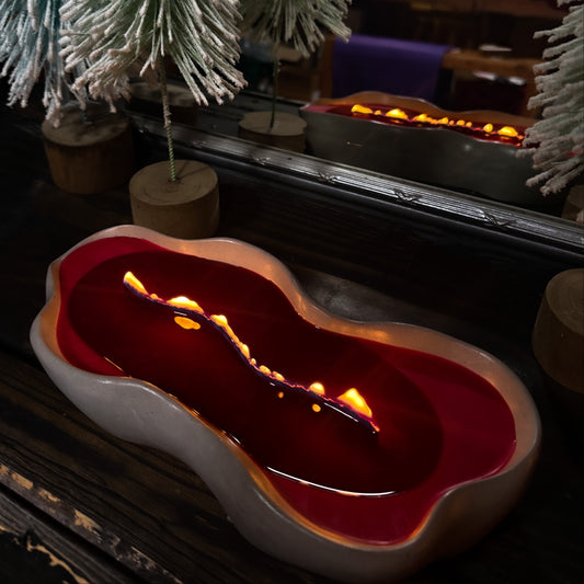 Cabernet Long Woodwick Ceramic Candle