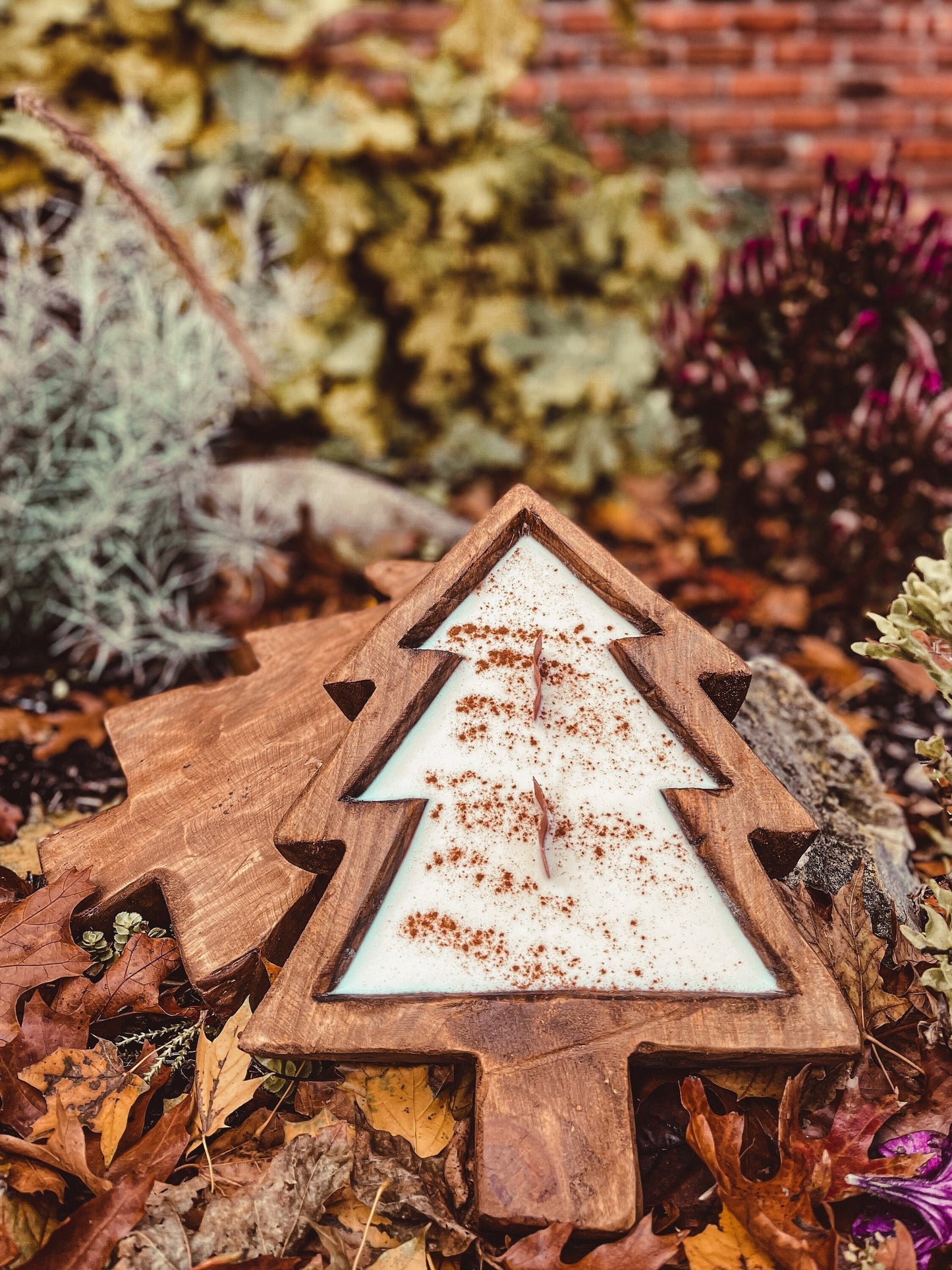 Christmas Tree Wood Wick Candle Log