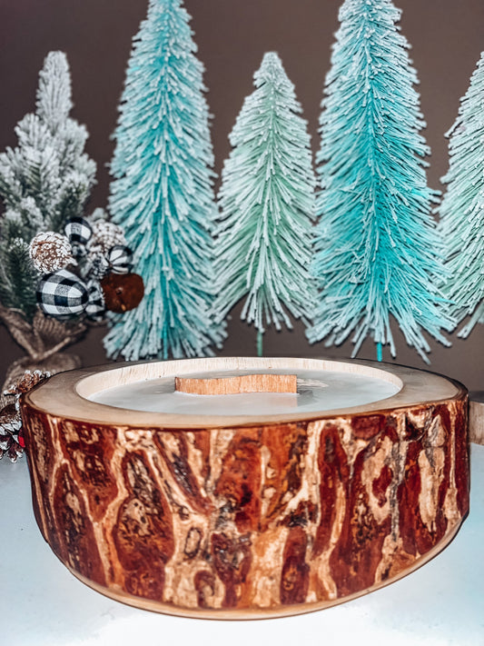 Woodwick tree stump candle