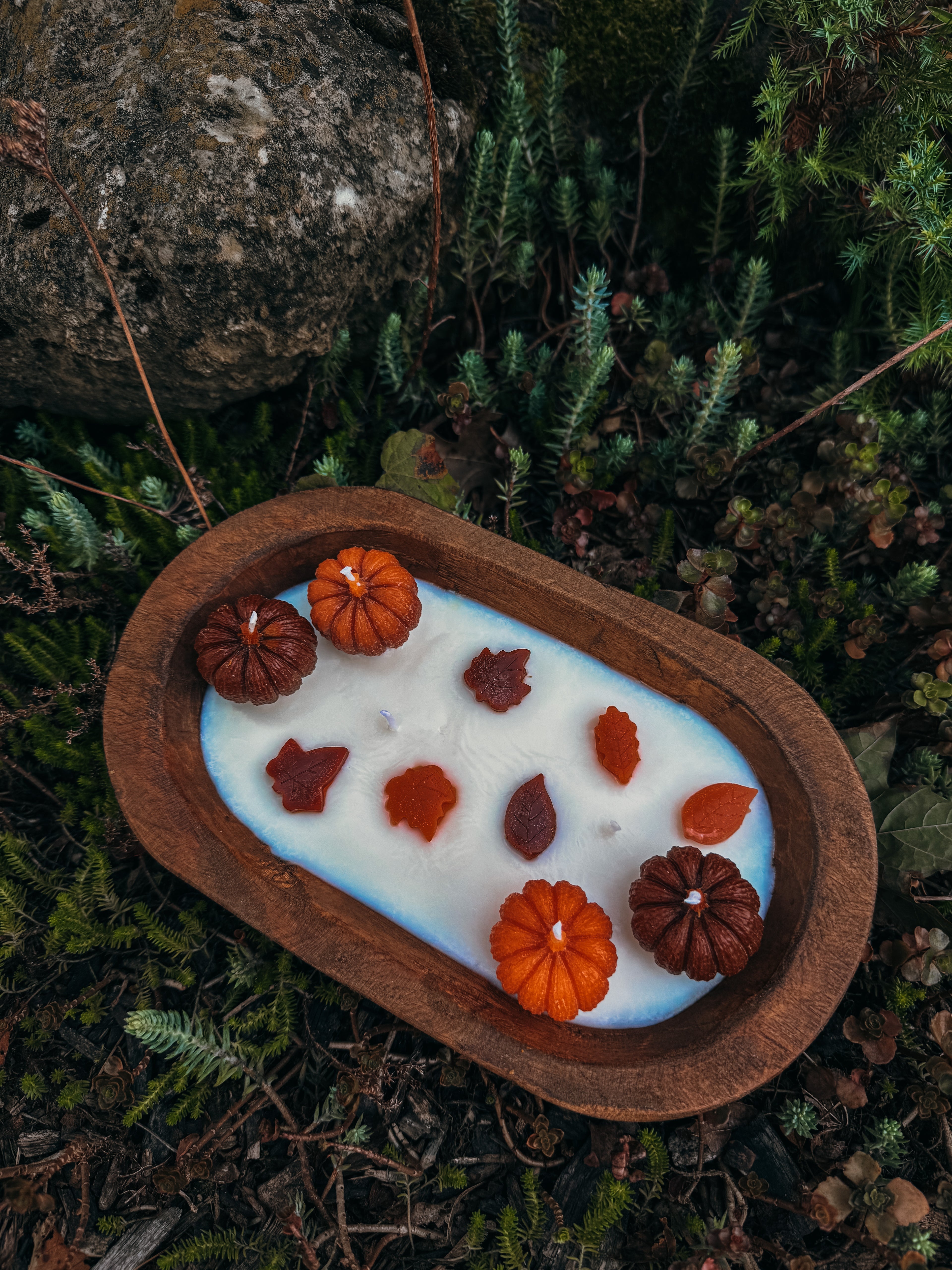 Fall dough bowl candle