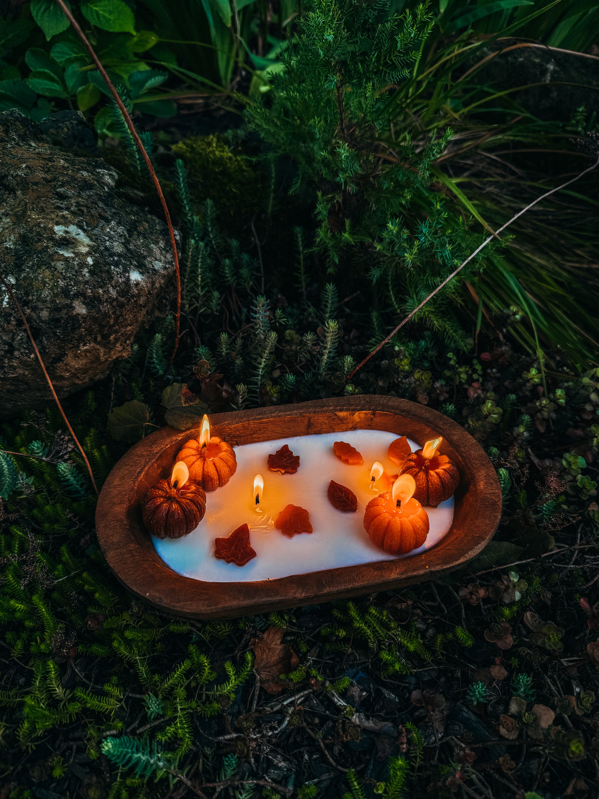 Fall dough bowl candle