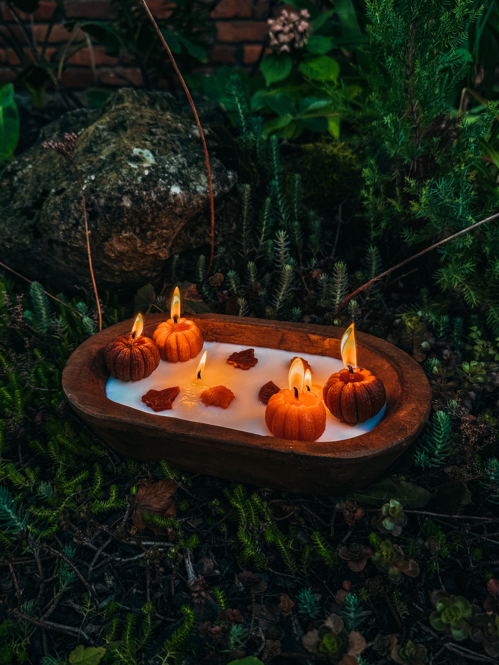 Fall dough bowl candle