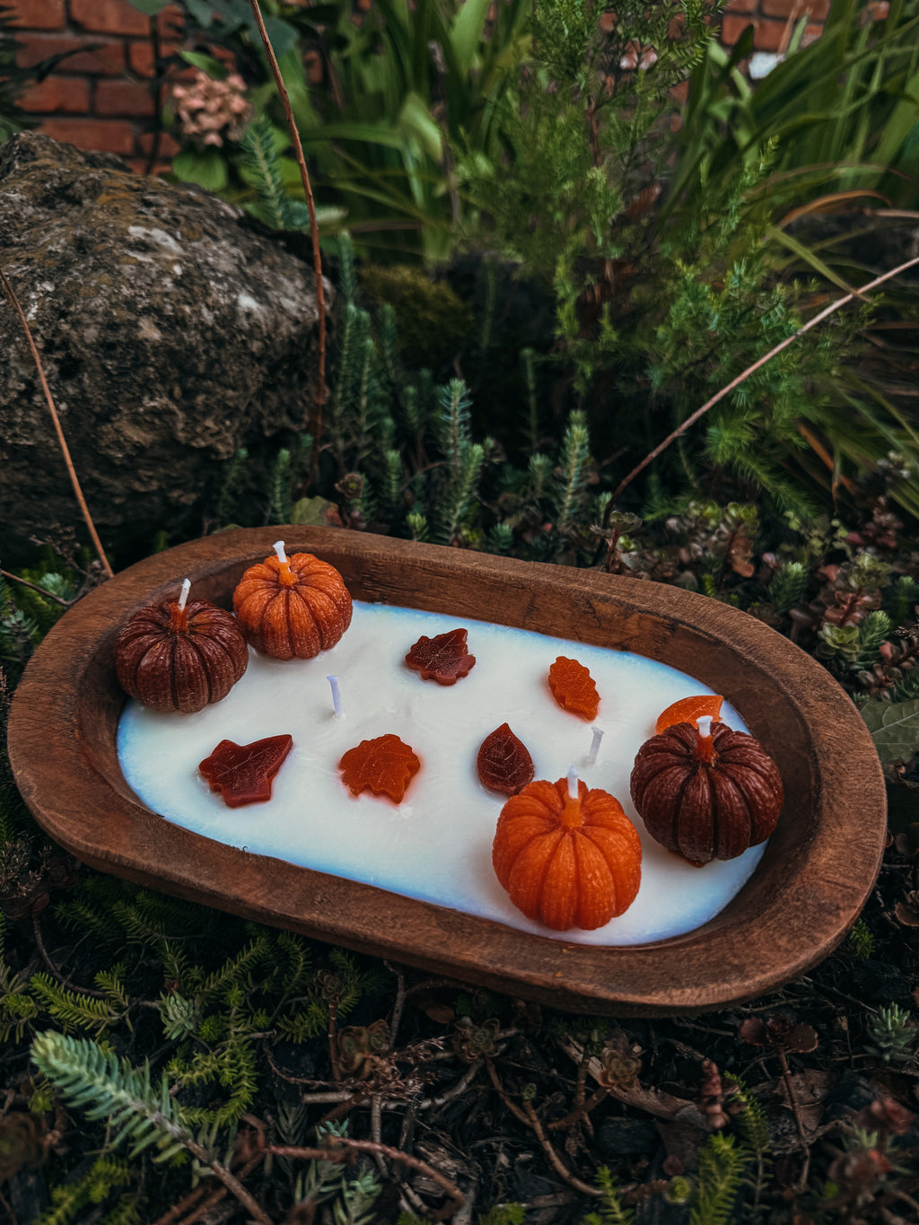 Fall dough bowl candle