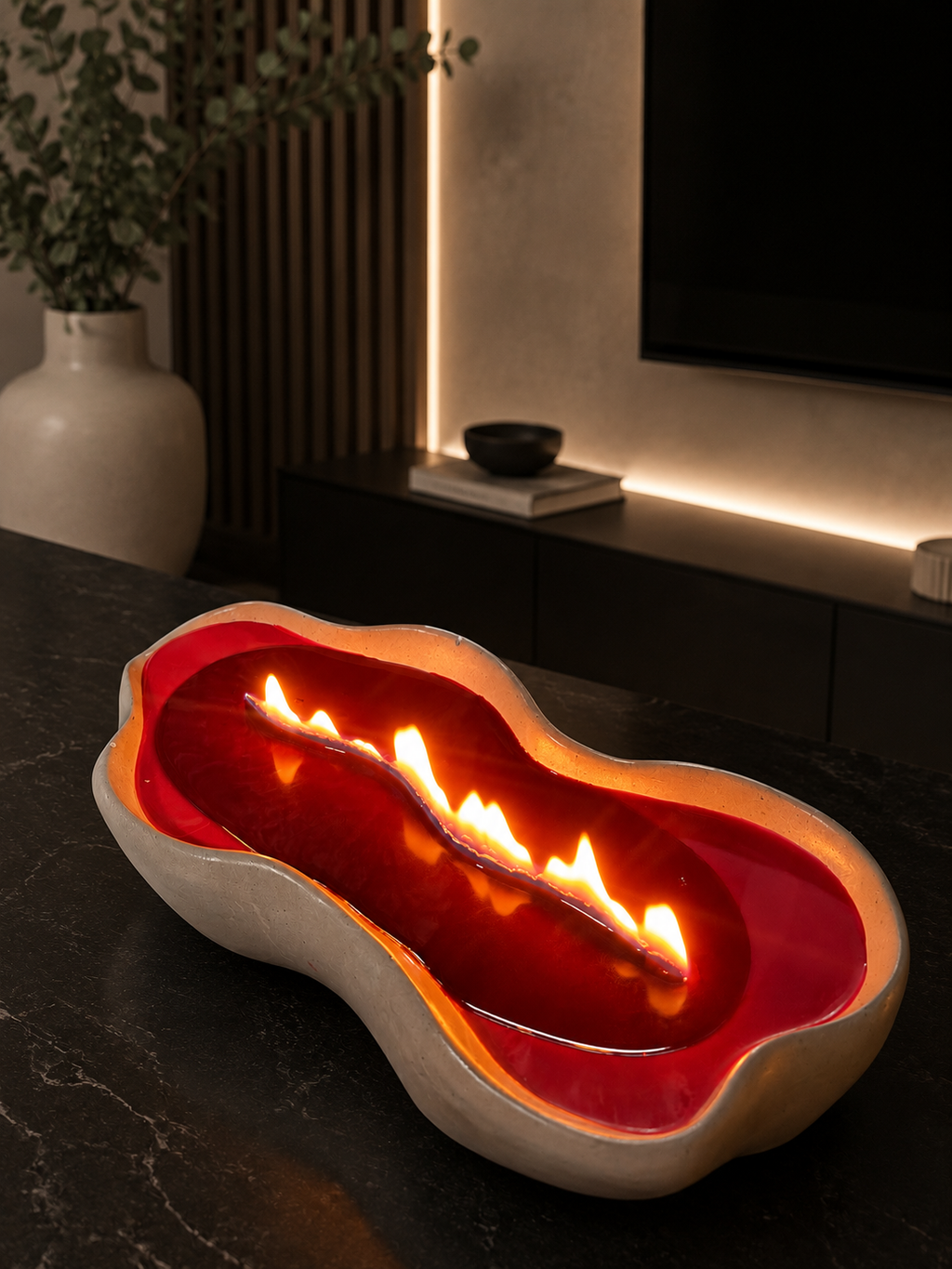 Cabernet Long Woodwick Ceramic Candle