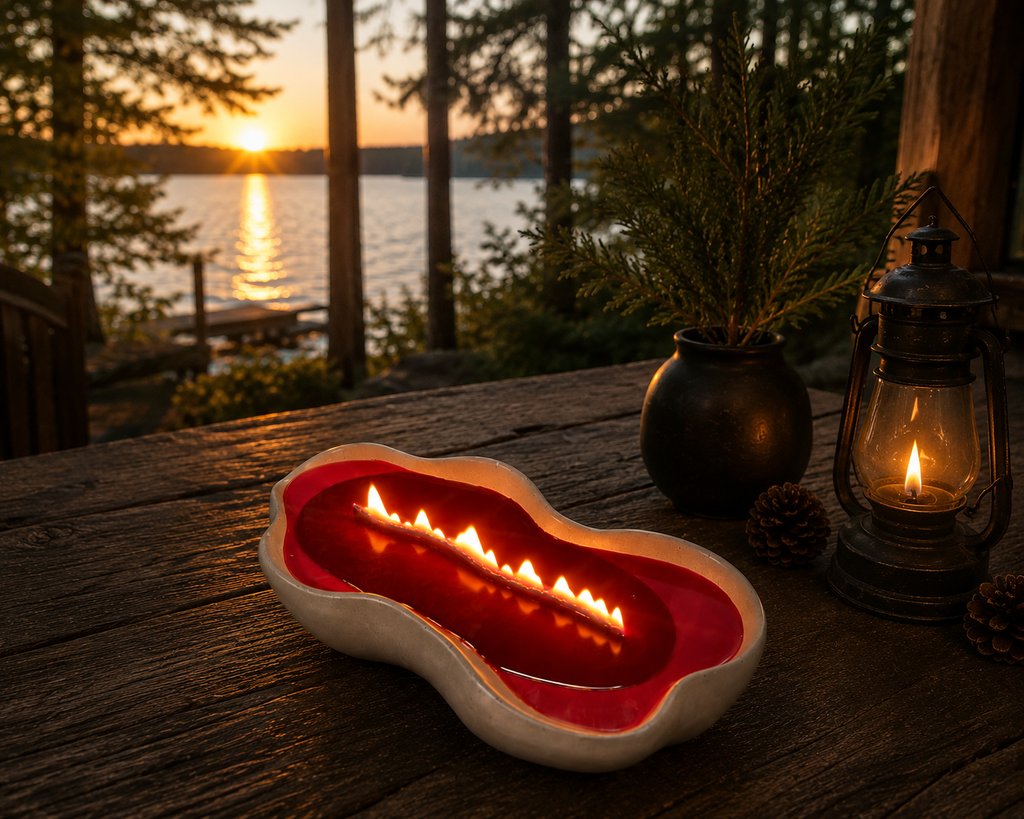 Cabernet Long Woodwick Ceramic Candle