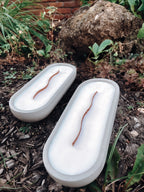 Long woodwick ceramic candle