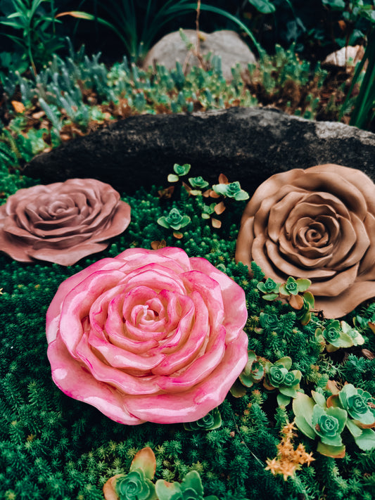 Beeswax Rose Candle