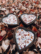 3 Wick Floral Heart Candle