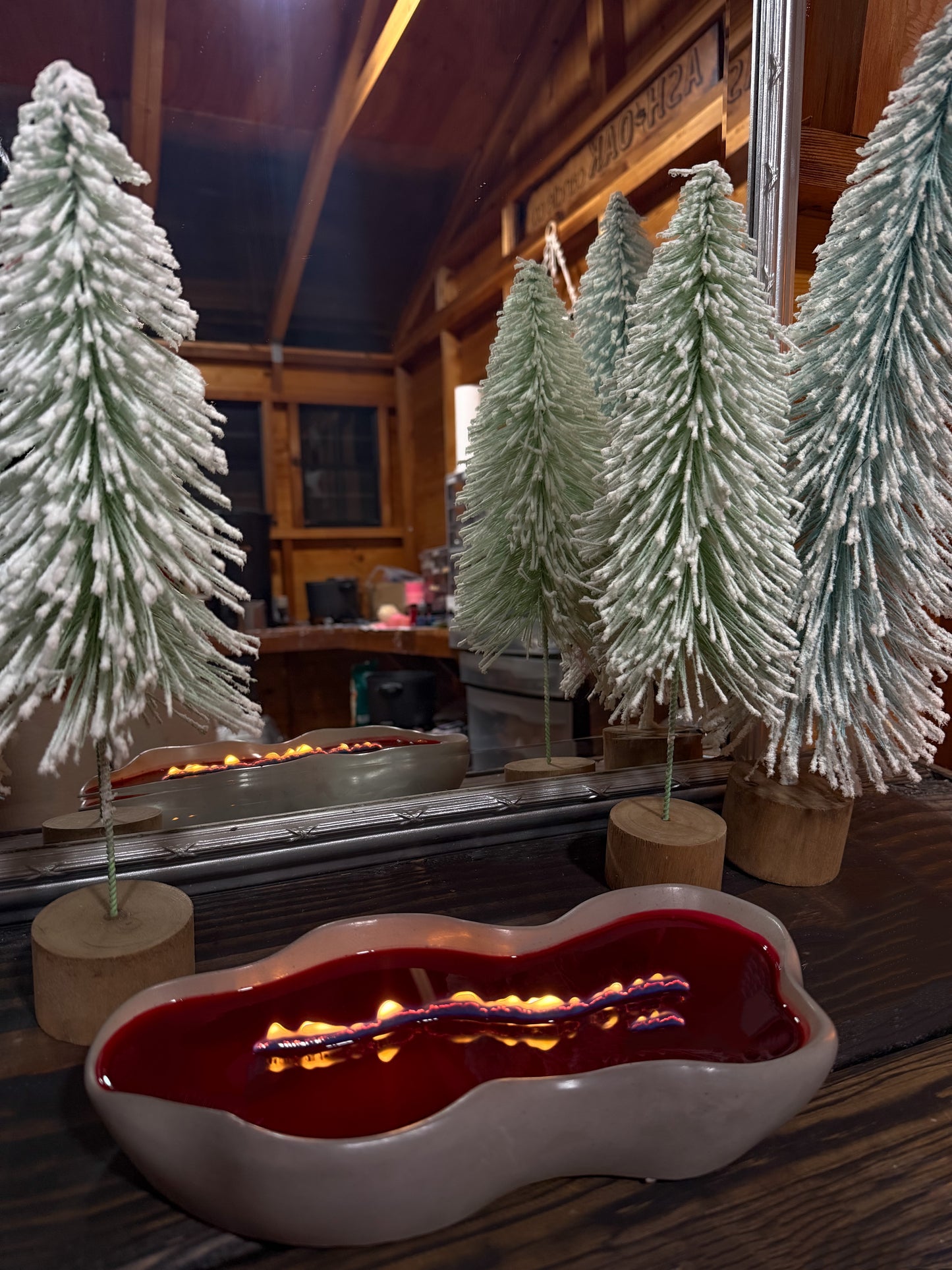 Cabernet Long Woodwick Ceramic Candle