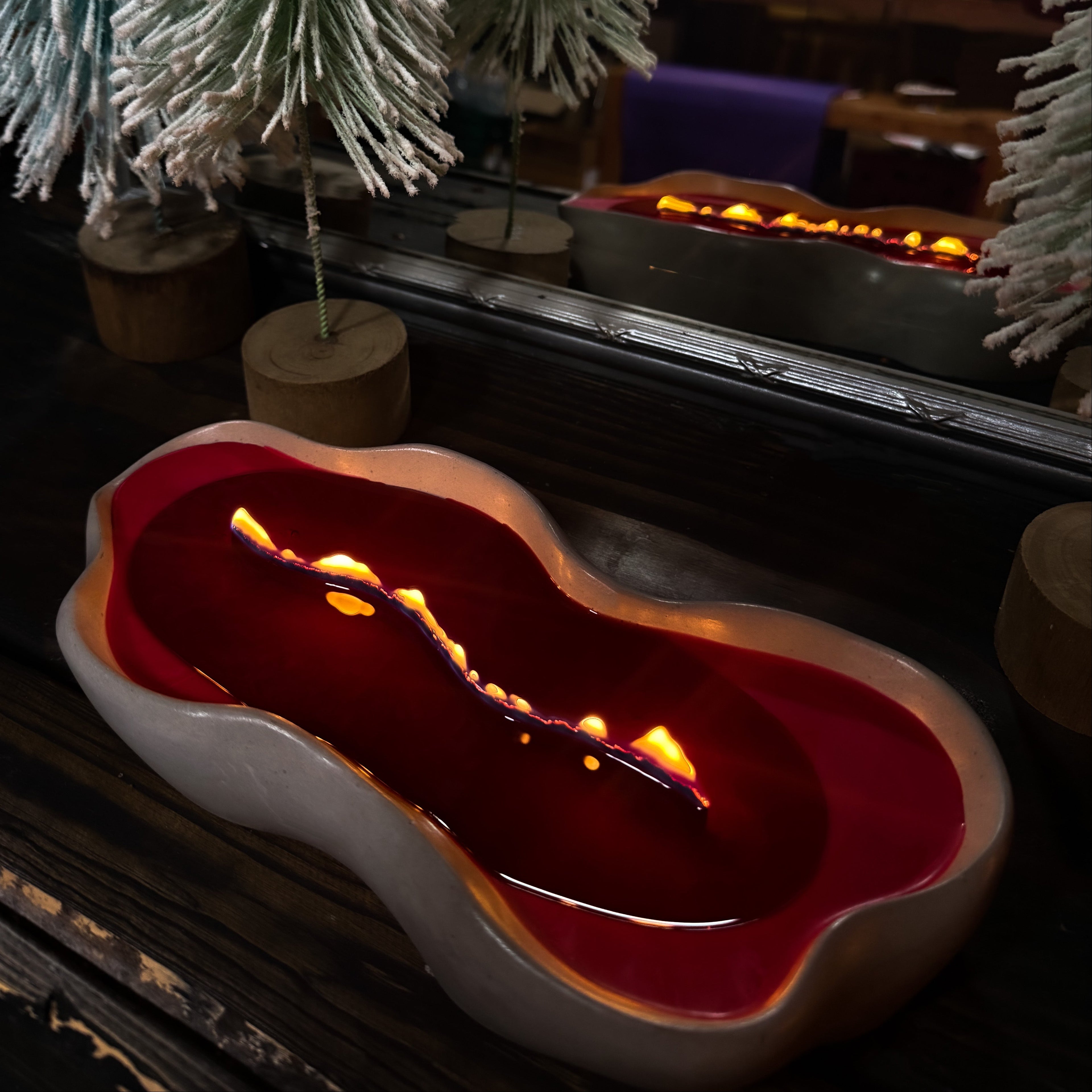 Cabernet Long Woodwick Ceramic Candle