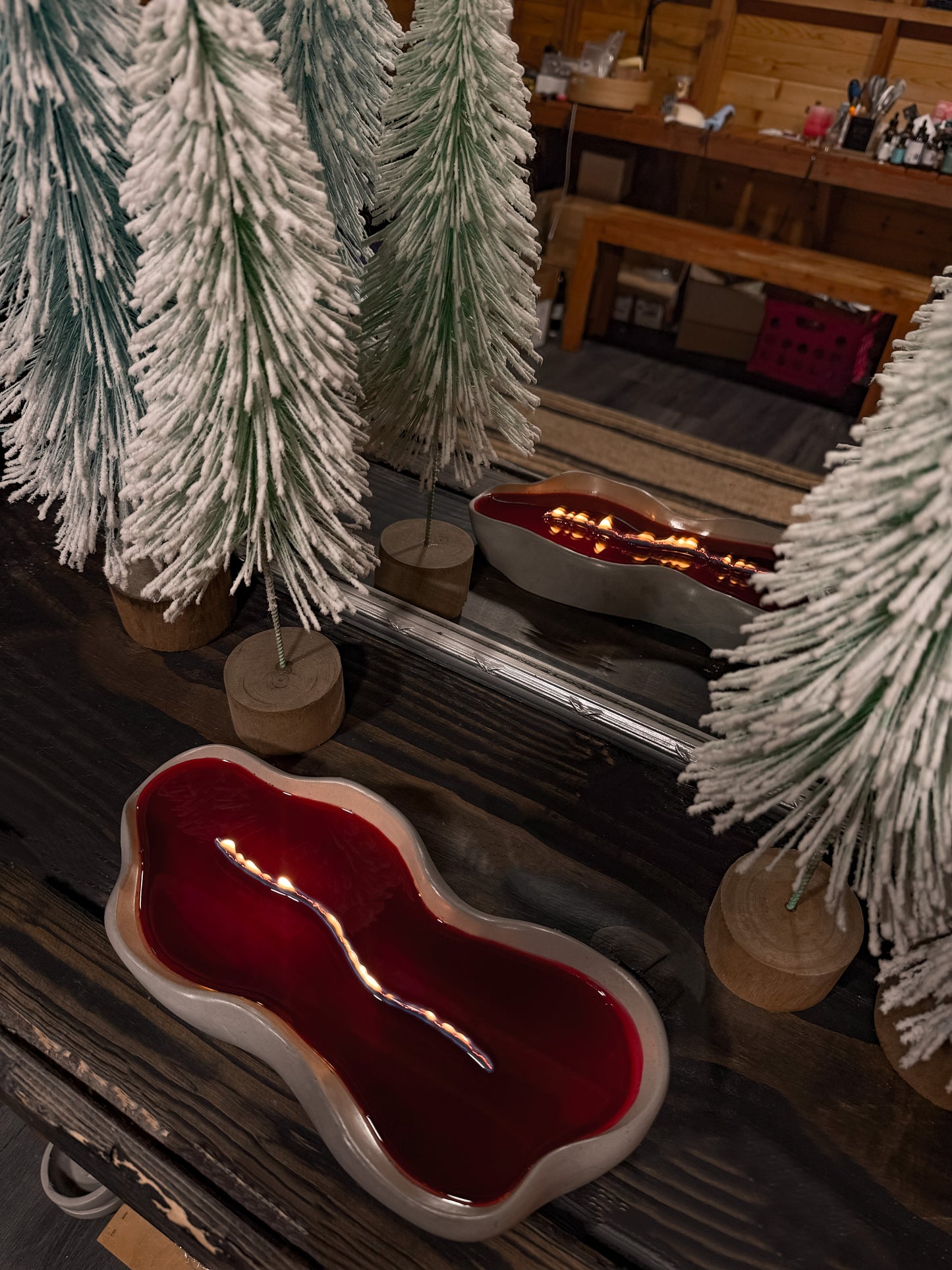 Cabernet Long Woodwick Ceramic Candle