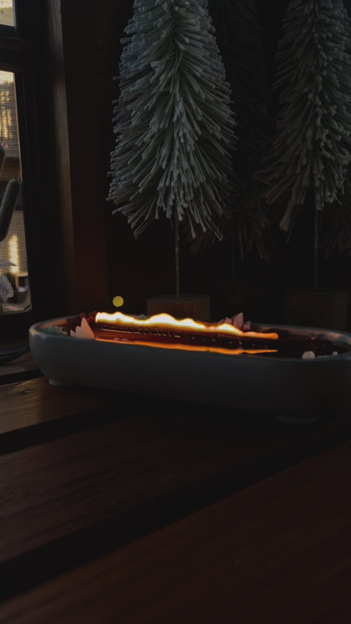 WHOLESALE option- Succulent Long Woodwick Candle