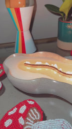 Irregular Long Woodwick Ceramic Candle