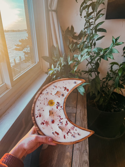 3 wick moon candle